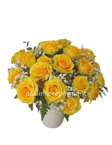 Bouquet di rose gialle.